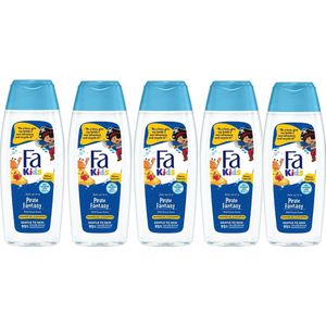 Fa Kids - Piraat piraten - Douchegel / Shampoo 2-in-1 - Voordeelpak 5 x 250 ml