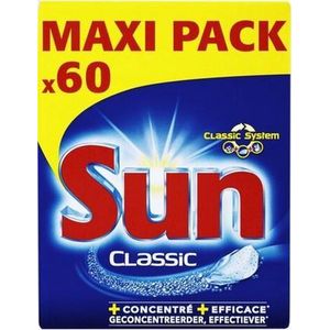 Sun Classic - Vaatwastabletten - 600 stuks - Multipak 10x 60 stuks