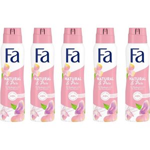 FA - Natural & Pure Rose Blossom - Deospray - 150 ml - Multipak 5 stuks