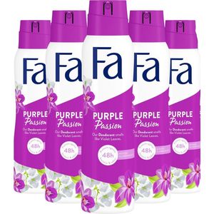 Fa Deodorant Deospray - Purple Passion 150 ml - Multipak 5 stuks