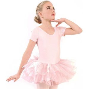 Dancer Dancewear® Tutu Balletpakje roze | Balletpakje met tutu voor een meisje | ""Alexandra"" | maat 116 | Maat 8 jaar