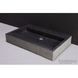 Forzalaqua Wastafel Palermo 60 x 40 cm Hardsteen Gefrijnd