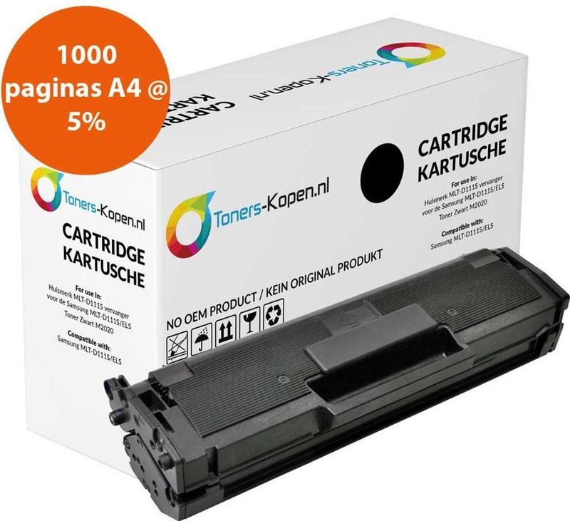 Samsung MLT-D111L - Huismerk Toner - Zwart - 1000 Pagina's - huismerk met Xpress M2020, M2021, M2022, M2070, M2071, M2078