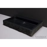 Forzalaqua Palermo wastafel 80.5x51.5x9cm Rechthoek 0 kraangaten Natuursteen Graniet gezoet & gekapt 8010278