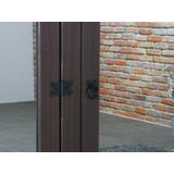 New Mexico 5-deurs kledingkast bruin met spiegel