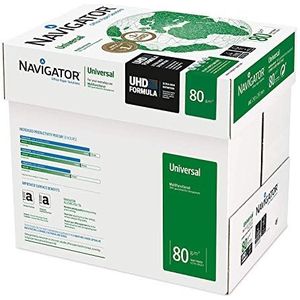 Navigator Universal kopieerpapier 80g/m² A4, wit, karton voor 2500 vellen (5x500 vellen)