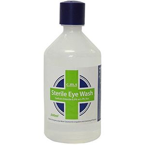 1 x 500ml Fles medische eerste hulp steriele zoutoplossing oog & wond wassen