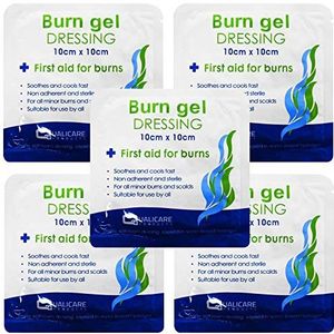 Qualicare Middelgrote maat 10cm x 10cm niet-klevende brandwonden brandwonden dressings 5 Pack