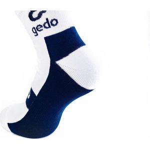 Meisterhome® 3 Paar Blauw-Wit Gedo sportsokken maat 29-33 professional Tennis- Voetbal- Fiets- Hardloopsokken Pro-team stevige sportsok