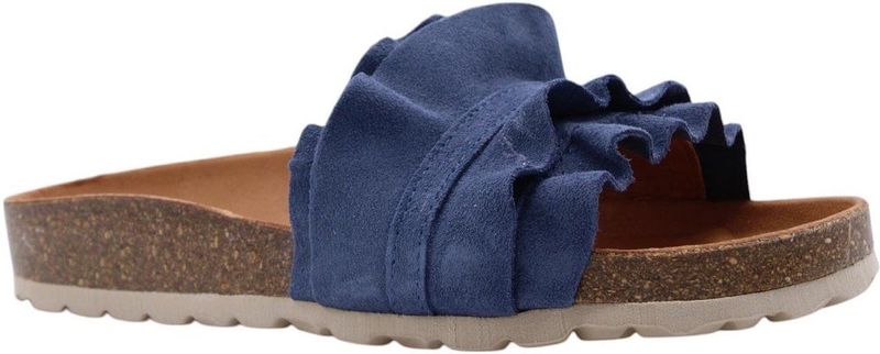 Verbenas - Rocio - Slippers - Blauw - Suède - Ruffles