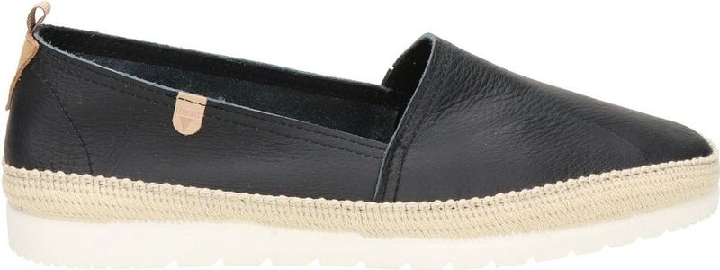 Verbenas - Noa - Espadrille - Zwart - Leren Bovenwerk - Suède Voering
