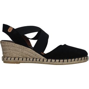 Verbenas Mila Sandalen Touwzool - zwart