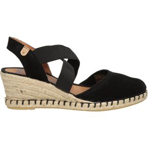 Verbenas Mila Sandalen Touwzool - zwart - Maat 36