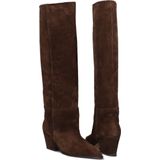 Dakota - Damesboots - Donkerbruin - Suède - Lederen Binnenkant