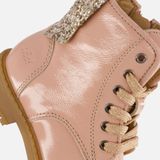 Clic! - Enkellaarsjes - Lakleer - Zwart - Strik en Ritssluiting