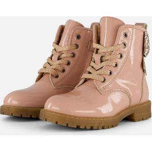 Clic! - Enkellaarsjes - Lakleer - Zwart - Strik en Ritssluiting