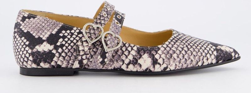 Toral - Coeur - Ballerina's - Zwart - Vegan - Leren Binnenkant