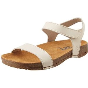 Artvoor vrouwen. 1111911ZZ003_020 I Breathe beige leren sandalen (36), Leer, Plat, Klittenband, Casual