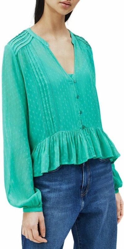 Pepe Jeans - Arvana_Pl 303947 - Blouse - Groen - Polyester