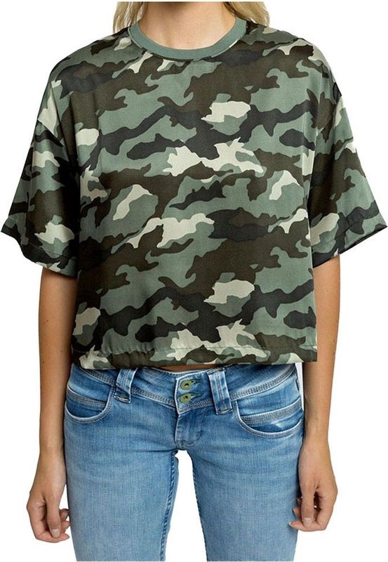 Pepe Jeans - Annalisa - T-shirt - Camouflage Print - Korte Mouwen