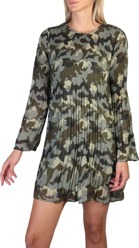 Pepe Jeans - Damesjurk - Groen - Luipaardprint - Polyester