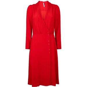 Pepe Jeans - Catherine - Jurk - Rood - Katoen