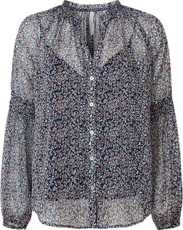 PEPE JEANS - Paisley Print Blouse - Multi - Halfdoorschijnende Stof