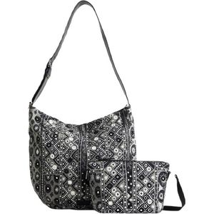 Desigual Womens BOLS_Bohemian FLAIRE BAXT schoudertas, zwart, één maat, per stuk verpakt (1 x 1 st, zwart.