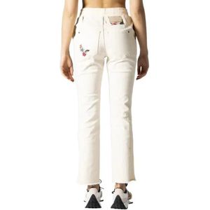 Desigual denim jeans voor dames, Wit.