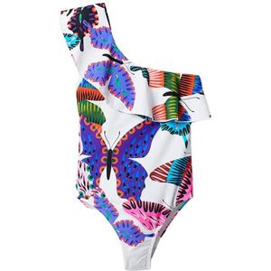 Desigual - Dames Badpak - Wit - 82% Polyamide - Mouwloos