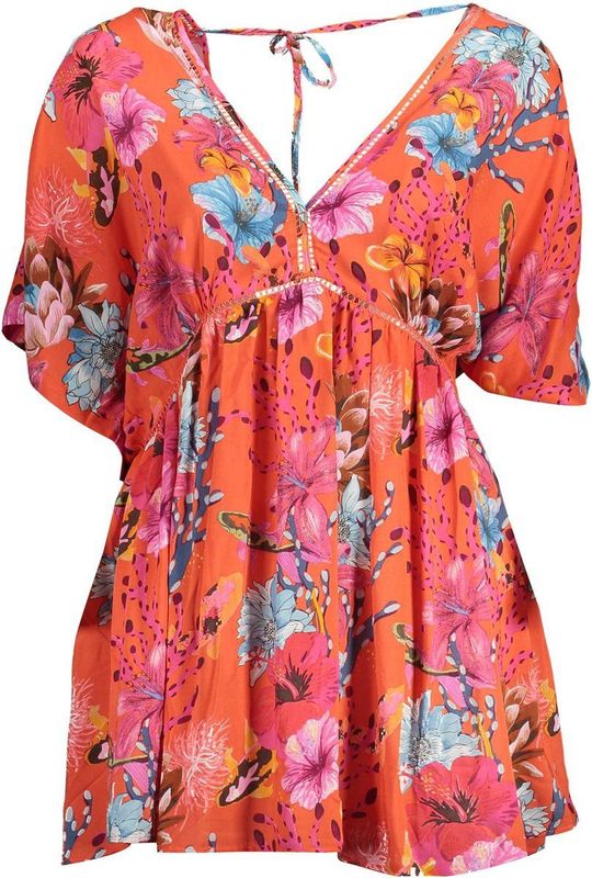 Desigual - Korte Jurk - Veelkleurig - Katoen - V-Hals