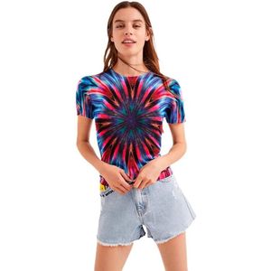 Desigual - TS_Laia - T-shirt - Multicolore - Korte Mouwen - Ronde Hals