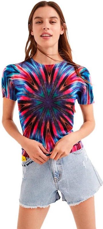 Desigual - TS_Laia - T-shirt - Multicolore - Korte Mouwen - Ronde Hals