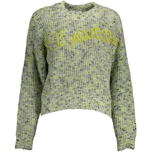 Textured Knit Crew Neck Sweater - Groen