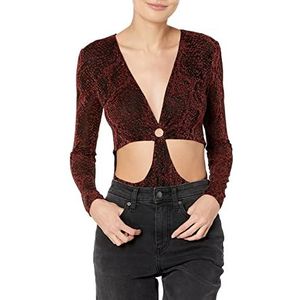 Desigual Bodyblouse voor dames, rood, L, Rood