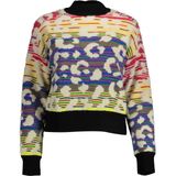 Sweater - Blauw - Leopard Print - Lange Mouwen - Ronde Hals