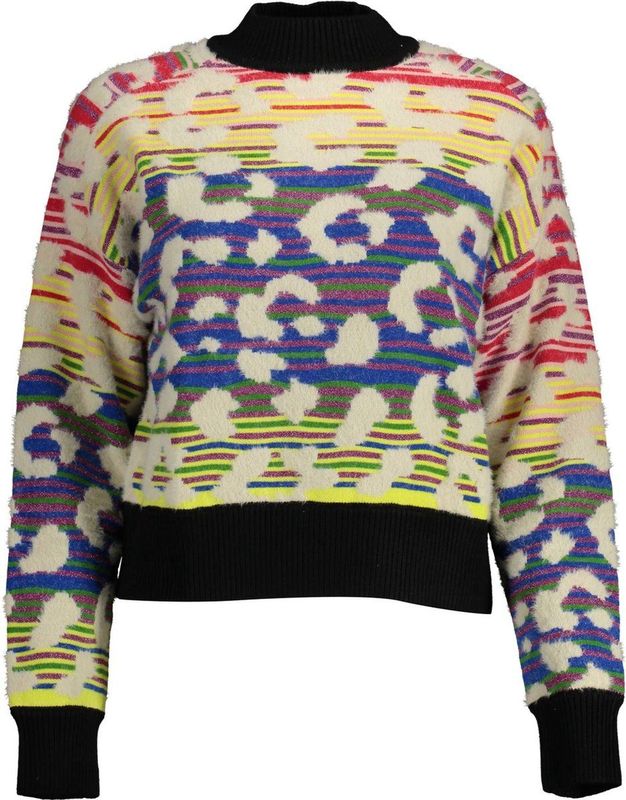 Sweater - Blauw - Leopard Print - Lange Mouwen - Ronde Hals