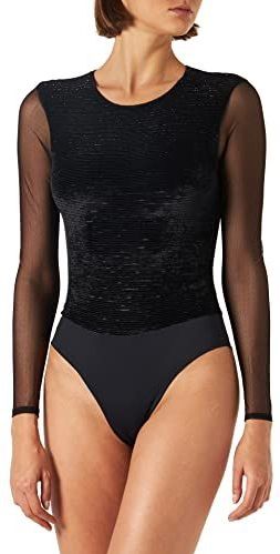 Body - Doorschijnende Tule - Slim Fit - Lange Mouwen