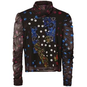 Desigual - T-shirt - Zwart - Lange Mouwen - Dames