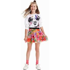 Desigual Skirt_Flowers 3033 neonroze rok voor meisjes, Rood