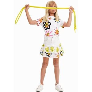 Desigual Girl's Heart 1000 Blanco Skirt, wit, 14 jaar, wit, 14 Jaren