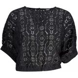 Desigual - Batwing-Mouwen Blouse - Zwart - 100% Polyester