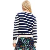 Desigual - Trui - Marine Streep - Katoen - Lange Mouwen - Ronde Hals