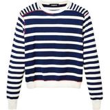 Desigual - Trui - Marine Streep - Katoen - Lange Mouwen - Ronde Hals