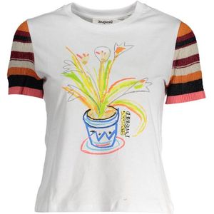Desigual - T-shirt - Wit - Korte Mouwen - Ronde Hals - Dazzling Print