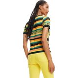 Desigual - T-shirt - Veelkleurig - Korte Mouwen - Tropisch Landschap