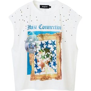 Desigual, Dames, Tops, Wit, Maat: S Katoen,