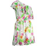 Desigual - Damesjurk - Wit - Regular Fit - Tropisch Patroon met Bladeren