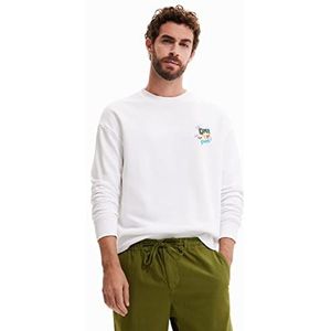 Desigual Men's Clark 1000 White Sweater, Small, wit, S