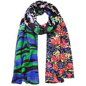 Desigual Dames Scarf_HIGH Flowers, Brown, One Size, bruin, Eén Maat